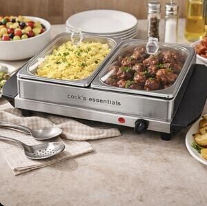 Cook's Essentials Stainless Steel Electric Buffet Server and Food Warmer